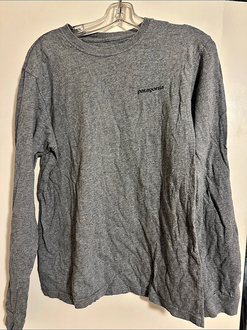 Patagonia Long-Sleeved Fitz Roy Trout Responsibili-Tee Gray